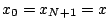 \( x_{0}=x_{N+1}=x \)